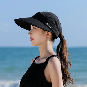 summer hats for women Detachable dual-purpose sun hat wide brim beach hat visor hat gorro chapeu feminino