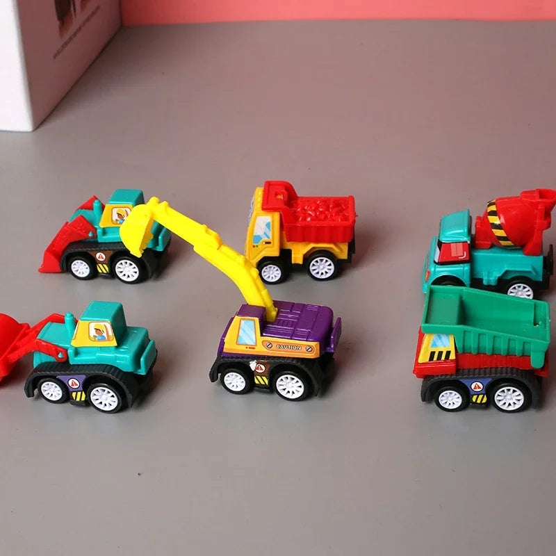 6pcs Car Model Toy Pull Back Car Toys Mobile Vehicle Fire Truck Taxi Model Kid Mini Cars Boy Toys Gift Diecasts Toy for Children