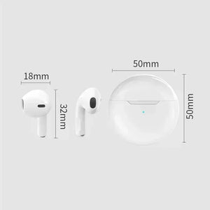 Original ar pro 6 tws sem fio bluetooth fones de ouvido mini vagens earpod fone de ouvido para xiaomi android apple iphone