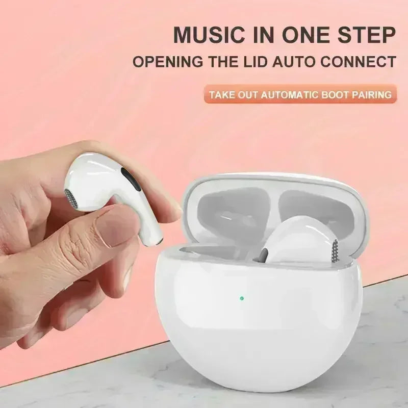 Original ar pro 6 tws sem fio bluetooth fones de ouvido mini vagens earpod fone de ouvido para xiaomi android apple iphone