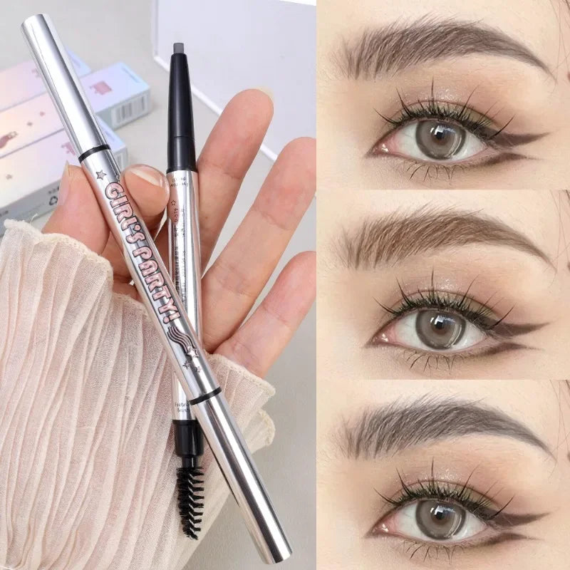 Double Head Ultra Fine Eyebrow Pencil Long Lasting Waterproof Eye Brow Pen Tint Mascara Enhance Cosmetics Beauty Women Makeup