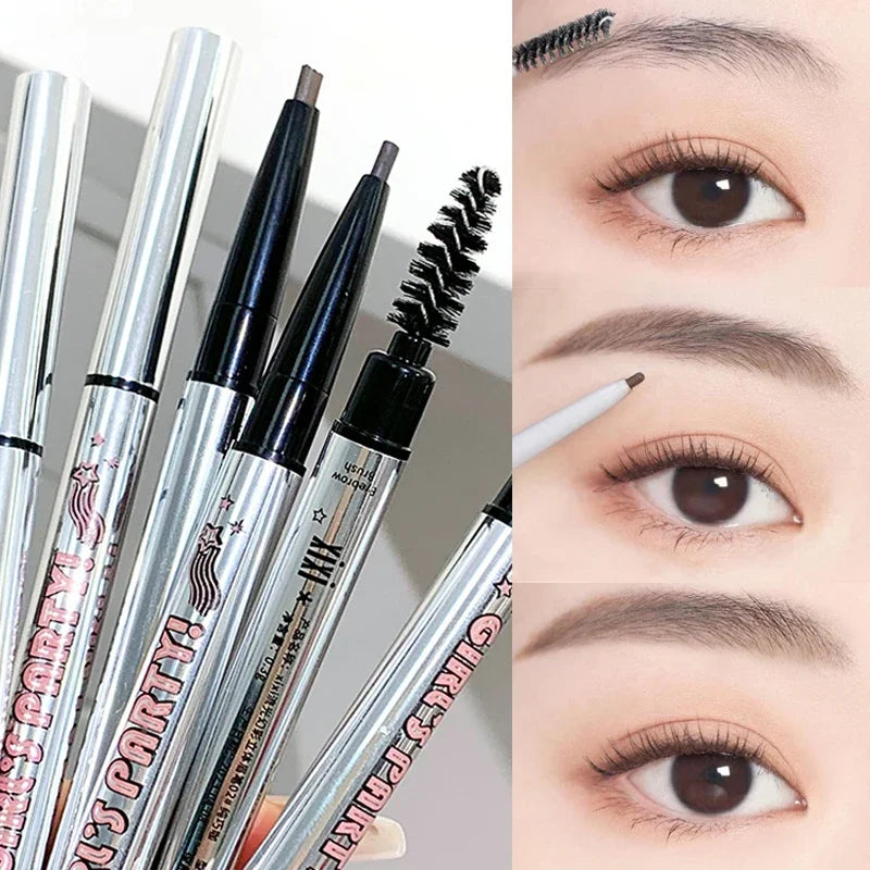 Double Head Ultra Fine Eyebrow Pencil Long Lasting Waterproof Eye Brow Pen Tint Mascara Enhance Cosmetics Beauty Women Makeup