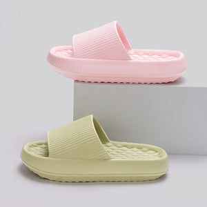 Mulheres plataforma grossa chinelos de nuvem eva confortável antiderrapante casa slides feminino verão leve sola macia sandálias flip flops