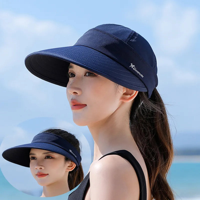 summer hats for women Detachable dual-purpose sun hat wide brim beach hat visor hat gorro chapeu feminino